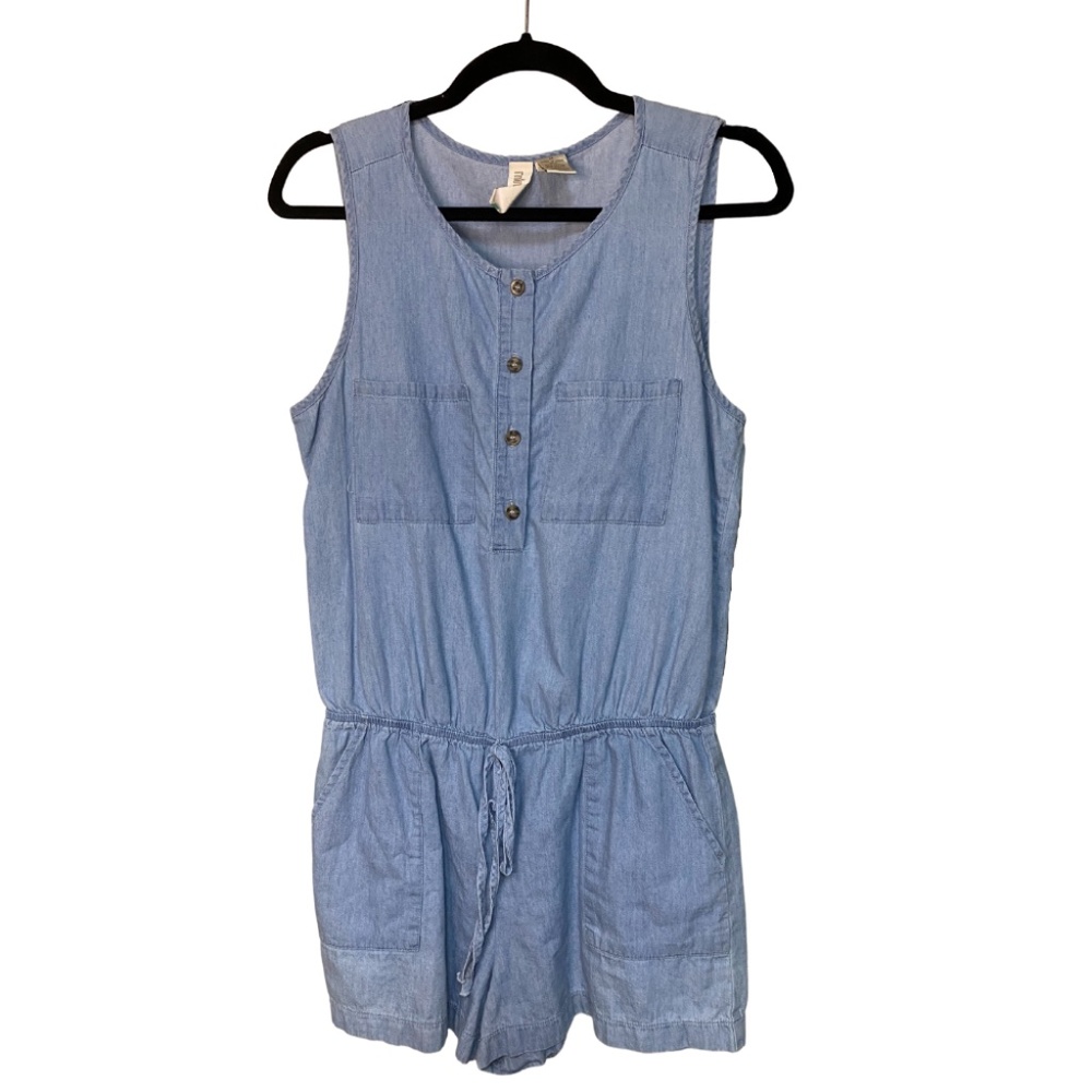 Cute Jean Romper Womens Small Junior Medium